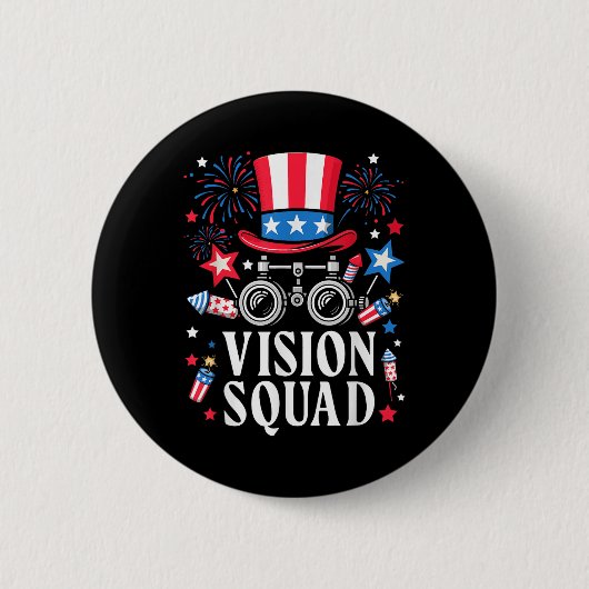 4. Juli Vision Squad Optometrie Optome Button (Vorderseite)