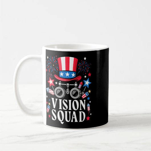4. Juli Vision Squad Optometrie Optome Kaffeetasse (Links)