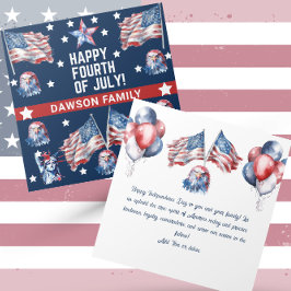 4. Juli Watercolor Patriotic Custom