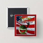 4. Juli Watermelon Party 1. Platz Hula Hoop Button (Vorne & Hinten)