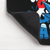 4. Juli Weed Red White Byked Funny Mousepad (Ecke)
