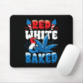 4. Juli Weed Red White Byked Funny Mousepad (Mit Mouse)