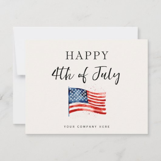 4. Juli Werbeflagge Karte (Vorderseite)