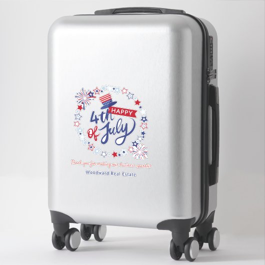 4. Juli | Werbung für Realtor-Markenbezeichnungen Aufkleber (Koffer)