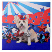 4. Juli - Westie X - Dame Fliese (Vorderseite)