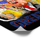 4. Juli wieder große Männer trinken Bier Spaß Poster (Ecke)