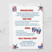 4. Juli Wiedersehen Bakyard Grillen Party Einladung (Rückseite)