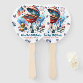 4. Juli Wiedersehen Bakyard Grillen Party Fächer (Vorne und Hinten)