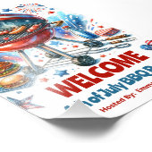 4. Juli Wiedersehen Bakyard Grillen Party Fotodruck (Ecke)