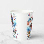 4. Juli Wiedersehen Bakyard Grillen Party Pappbecher (Links)