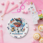 4. Juli Wiedersehen Bakyard Grillen Party Pappteller (Party)