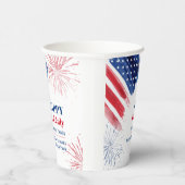 4. Juli Wiedersehen der Unabhängigkeitsfamilie Pappbecher (Rechts)