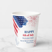 4. Juli Wiedersehen der Unabhängigkeitsfamilie Pappbecher (Vorderseite)