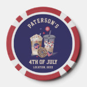 4. Juli Wiedersehen Party Unabhängigkeit Pokerchips (Rückseite)