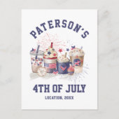 4. Juli Wiedersehen Party Unabhängigkeit Postkarte (Vorderseite)