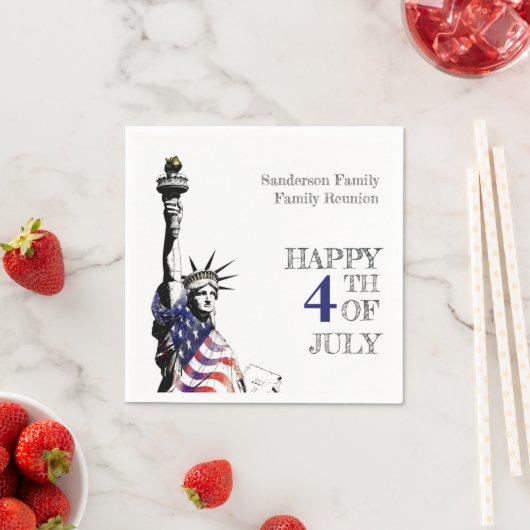 4. Juli Wiedersehen Serviette (Beispiel)