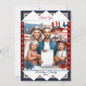 4. Juli Wiedersehen Wein & Dine Party Foto Einladung (Rückseite)