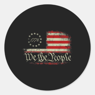 4. Juli Wir das Volk Amerikaner 1776 alt amerikani Runder Aufkleber