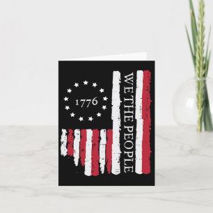 4. Juli Wir das Volk USA-Flagge 1776 Patriotische  Karte