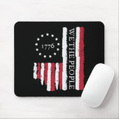 4. Juli Wir die Leute Fahne 1776 Patriotische Männ Mousepad (Mit Mouse)