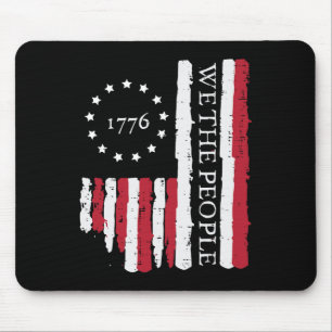 4. Juli Wir die Leute Fahne 1776 Patriotische Männ Mousepad