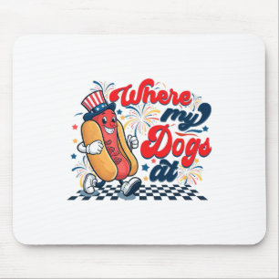 4. Juli, wo meine Hunde am Unabhängigkeitstag Mousepad