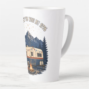 4. Juli Wohnwagen Camping Berge Milchtasse