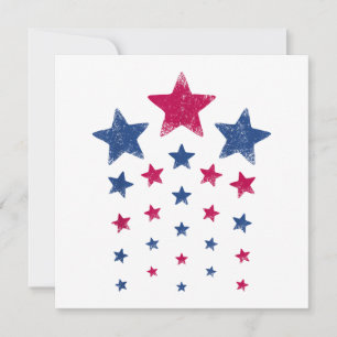 4. Juli Women Men Kids Niedlich USA Patriotic Star Einladung