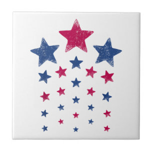 4. Juli Women Men Kids Niedlich USA Patriotic Star Fliese