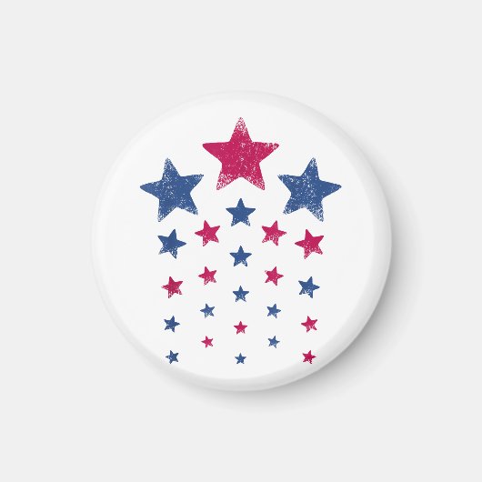 4. Juli Women Men Kids Niedlich USA Patriotic Star Magnet (Vorne)