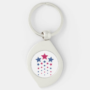 4. Juli Women Men Kids Niedlich USA Patriotic Star Schlüsselanhänger