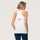 4. Juli Womens White Razor Back Tank Top (Rückseite Vollansicht)
