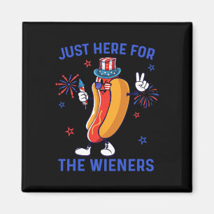 4. Juli Würstchen USA Amerikanische Flagge Patriot Magnet