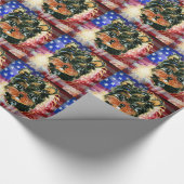 4. Juli YORKIE POO Geschenkpapier (Ecke)