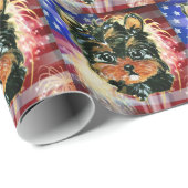 4. Juli YORKIE POO Geschenkpapier (Rolleneckpunkt)