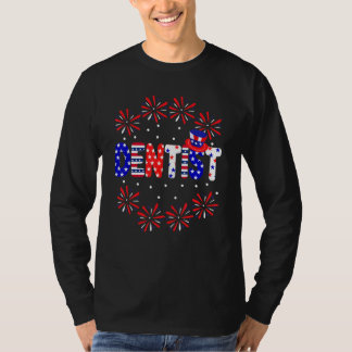 4. Juli Zentist Red White Blue USA Flag Patrio T-Shirt