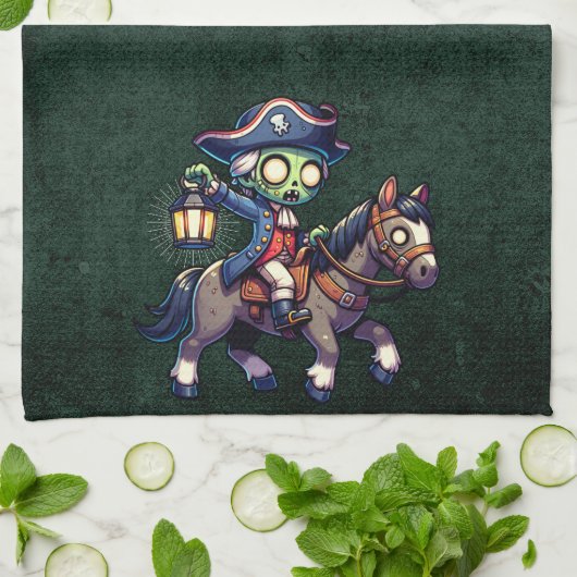4. Juli Zombie Geschirrtuch (Gefaltet)