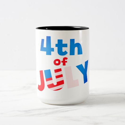 4. Juli Zweifarbige Tasse (Mittel)