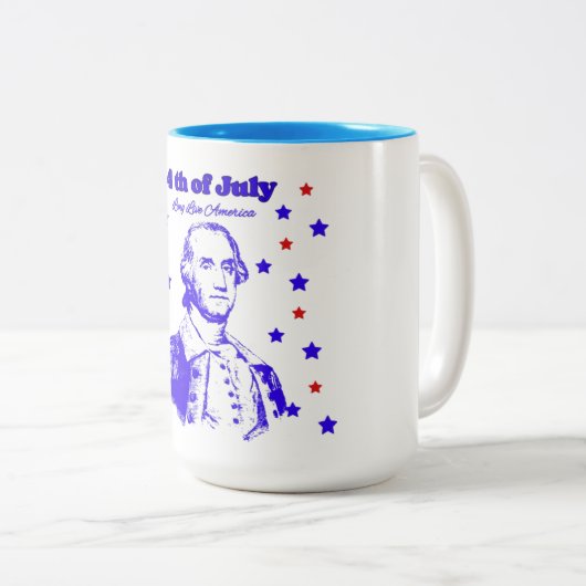 4. Juli Zweifarbige Tasse (VorderseiteRechts)