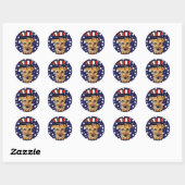 4. JULY AIREDALE Classic Round Sticker (Blatt)