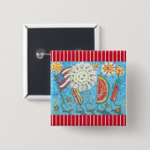 4. JULY GANG & FIREWORKS BUTTON Square (Vorne & Hinten)