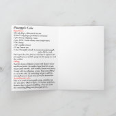 4. july Karte mit Ananasskuchen und Rezeption (Innenseite)