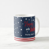 4. july rot-weiß-blau Geschenk Kaffeetasse (VorderseiteRechts)