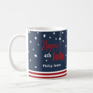 4. july rot-weiß-blau Geschenk Kaffeetasse