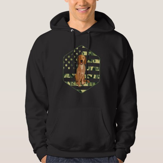 4. Julycamo American Flag Rhodesian Ridgeback Hoodie (Vorderseite)