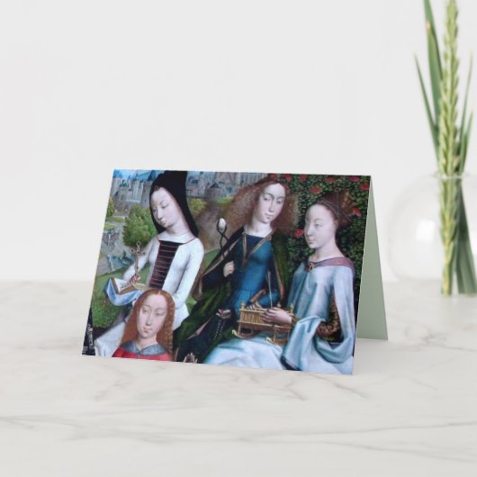 4 Jungfrauen Märtyrer in einem Garten (Einzelheite Karte (Vorderseite)