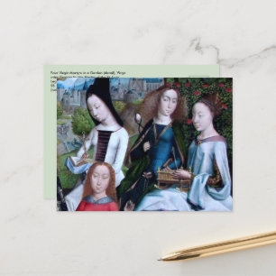 4 Jungfrauen Märtyrer in einem Garten (Einzelheite Postkarte