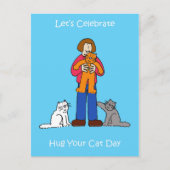 4. Juni: National Hug your Cat Day Postkarte (Vorderseite)