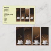 4 Kaffeekassen in Vektor, Name, Adresse 1, Anschri Visitenkarte (Vorne/Hinten)