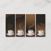 4 Kaffeekassen in Vektor, Name, Adresse 1, Anschri Visitenkarte (Rückseite)